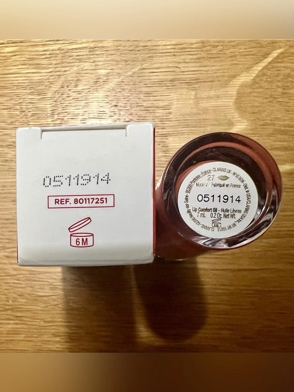 Clarins Lip comfort oil #27 Fleeting Dew, New in Box 7 ml / 0.2 oz.